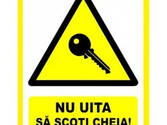 Placuta nu uita sa scoti cheia